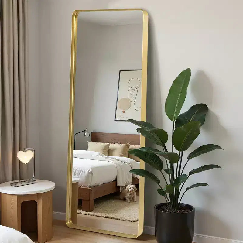 Miroir rectangulaire intégral d'angle pour salon et chambre