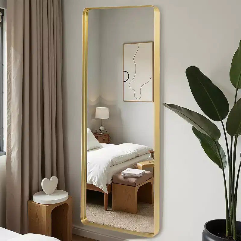Miroir rectangulaire intégral d'angle pour salon et chambre
