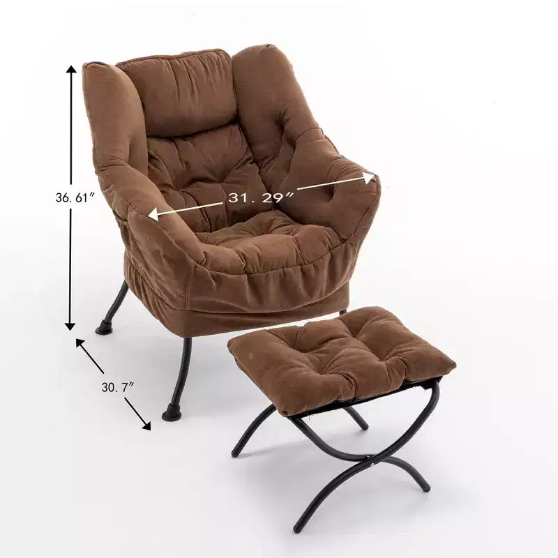 Fauteuil inclinable moderne avec ottomane et repose-pieds, chaise de loisirs confortable pour salons et aires de détente