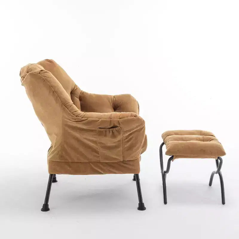 Fauteuil inclinable moderne avec ottomane et repose-pieds, chaise de loisirs confortable pour salons et aires de détente