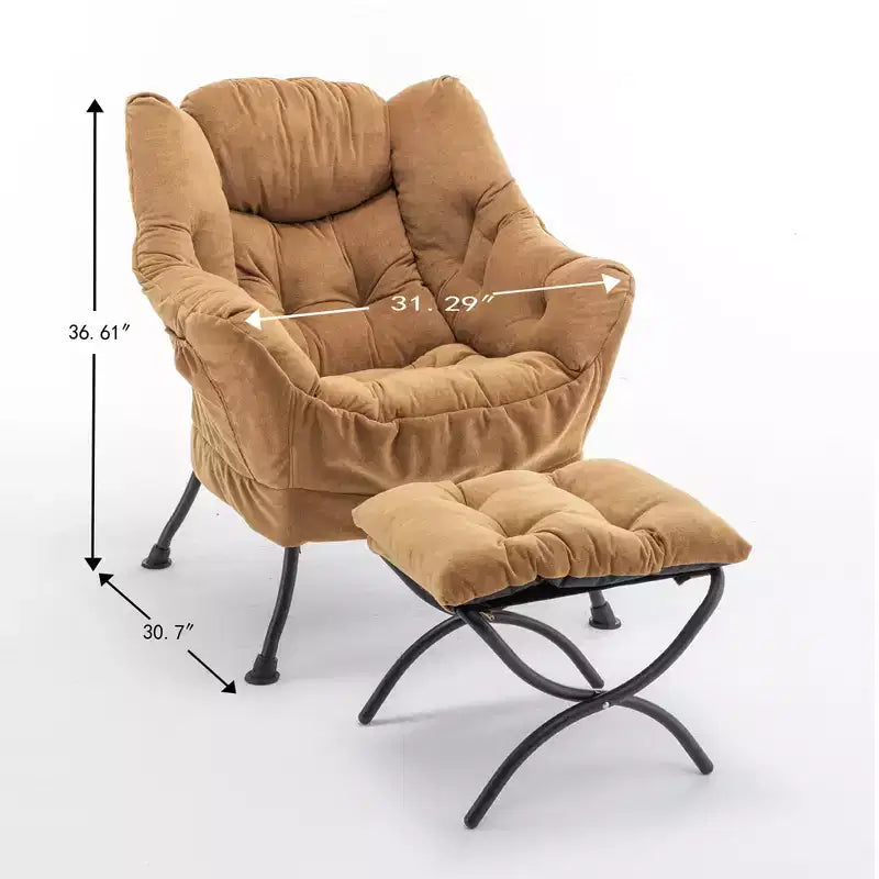 Fauteuil inclinable moderne avec ottomane et repose-pieds, chaise de loisirs confortable pour salons et aires de détente
