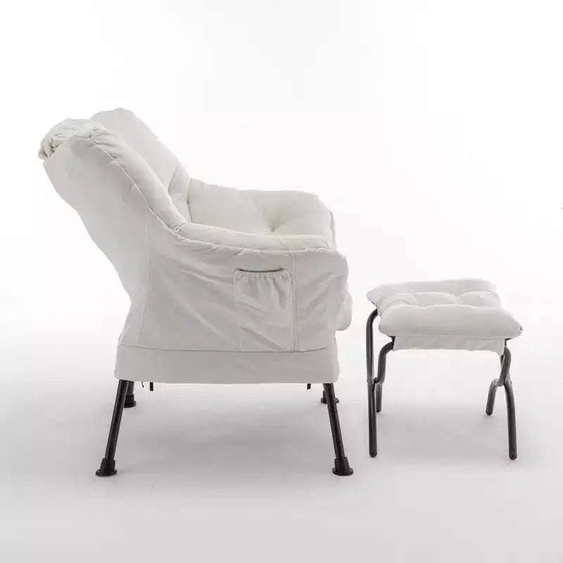 Fauteuil inclinable moderne avec ottomane et repose-pieds, chaise de loisirs confortable pour salons et aires de détente