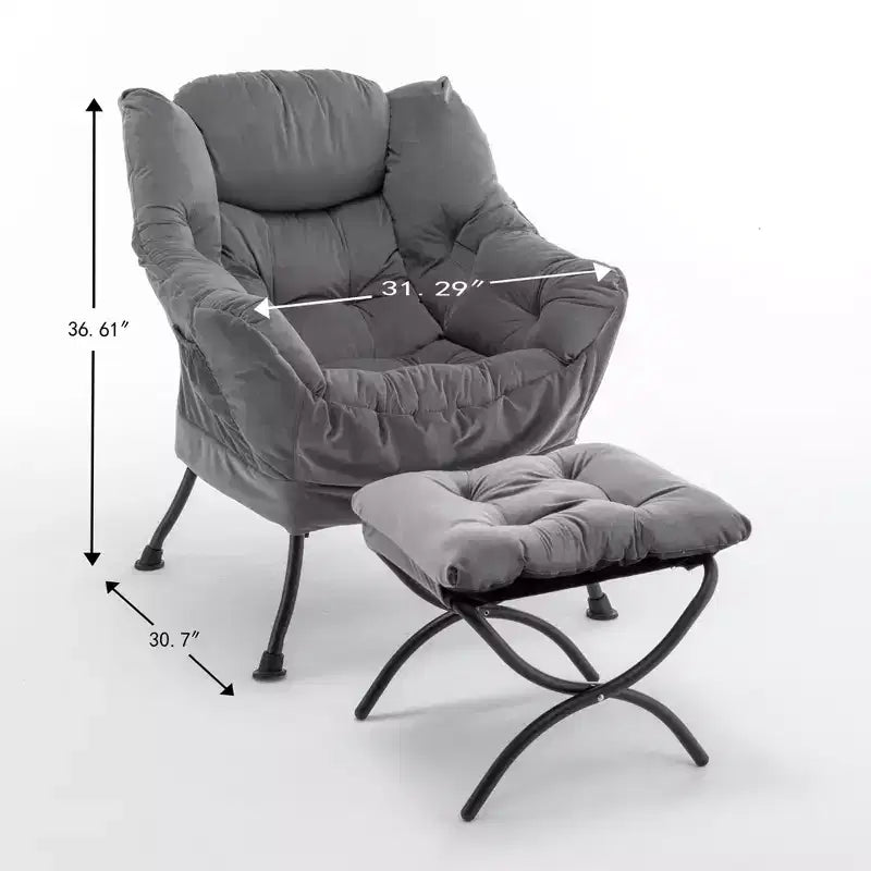 Fauteuil inclinable moderne avec ottomane et repose-pieds, chaise de loisirs confortable pour salons et aires de détente