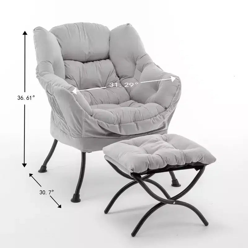 Fauteuil inclinable moderne avec ottomane et repose-pieds, chaise de loisirs confortable pour salons et aires de détente