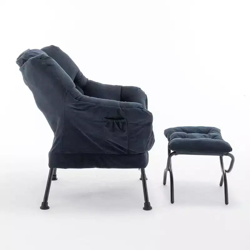 Fauteuil inclinable moderne avec ottomane et repose-pieds, chaise de loisirs confortable pour salons et aires de détente