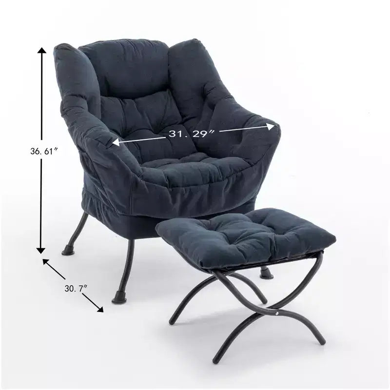 Fauteuil inclinable moderne avec ottomane et repose-pieds, chaise de loisirs confortable pour salons et aires de détente