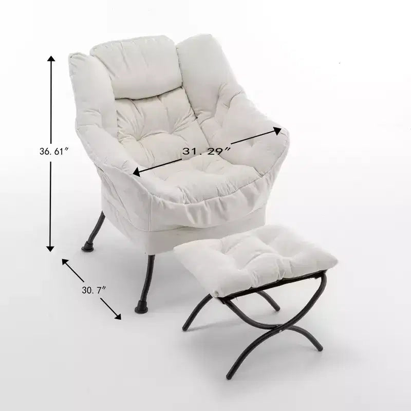 Fauteuil inclinable moderne avec ottomane et repose-pieds, chaise de loisirs confortable pour salons et aires de détente