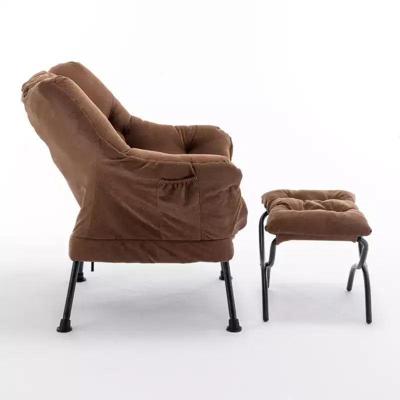 Fauteuil inclinable moderne avec ottomane et repose-pieds, chaise de loisirs confortable pour salons et aires de détente