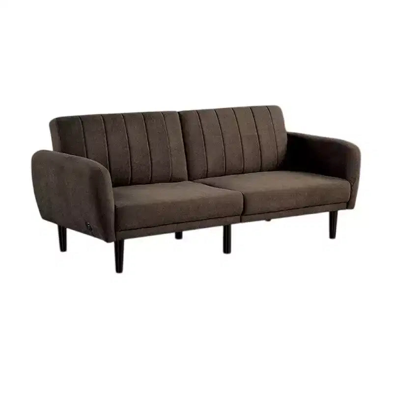Futon pliable rétro avec dossier capitonné et assise confortable