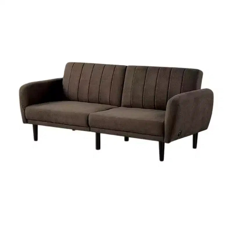 Futon pliable rétro avec dossier capitonné et assise confortable