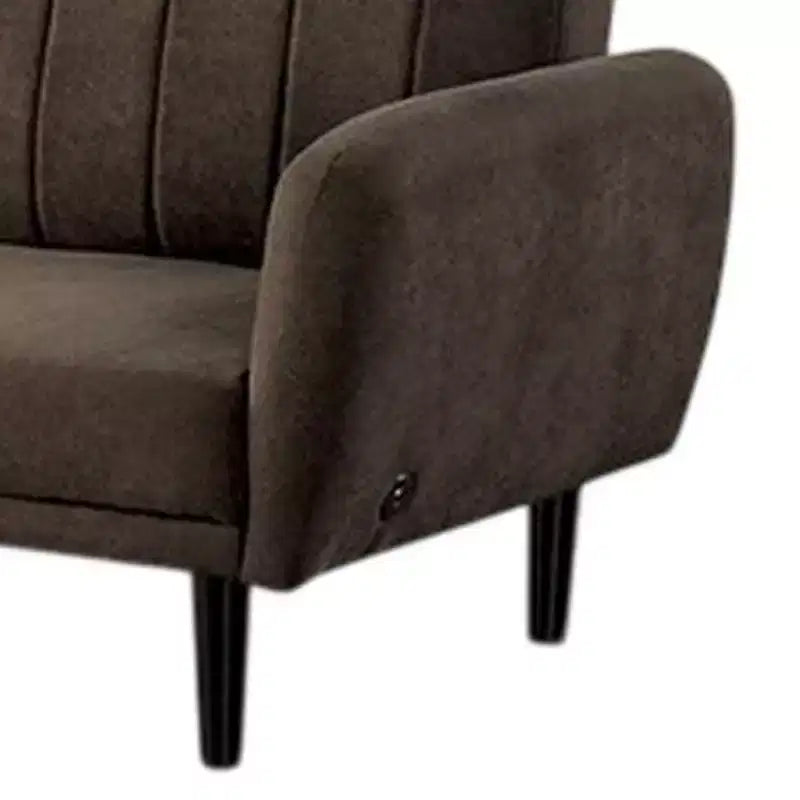 Futon pliable rétro avec dossier capitonné et assise confortable