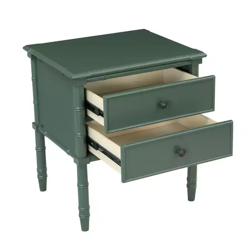 Table de chevet Emmett Mid-Century Modern 22 à 2 tiroirs