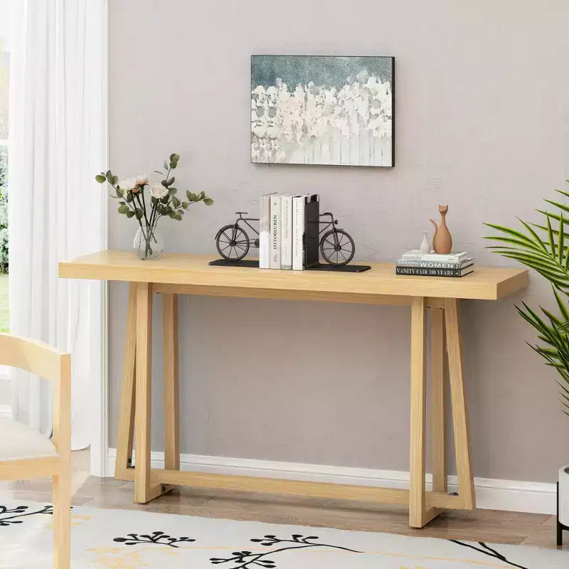 Console minimaliste épaisse avec pieds uniques