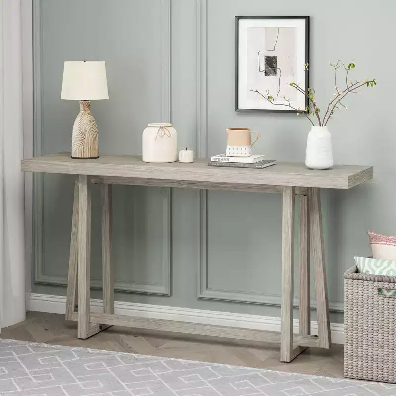 Console minimaliste épaisse avec pieds uniques