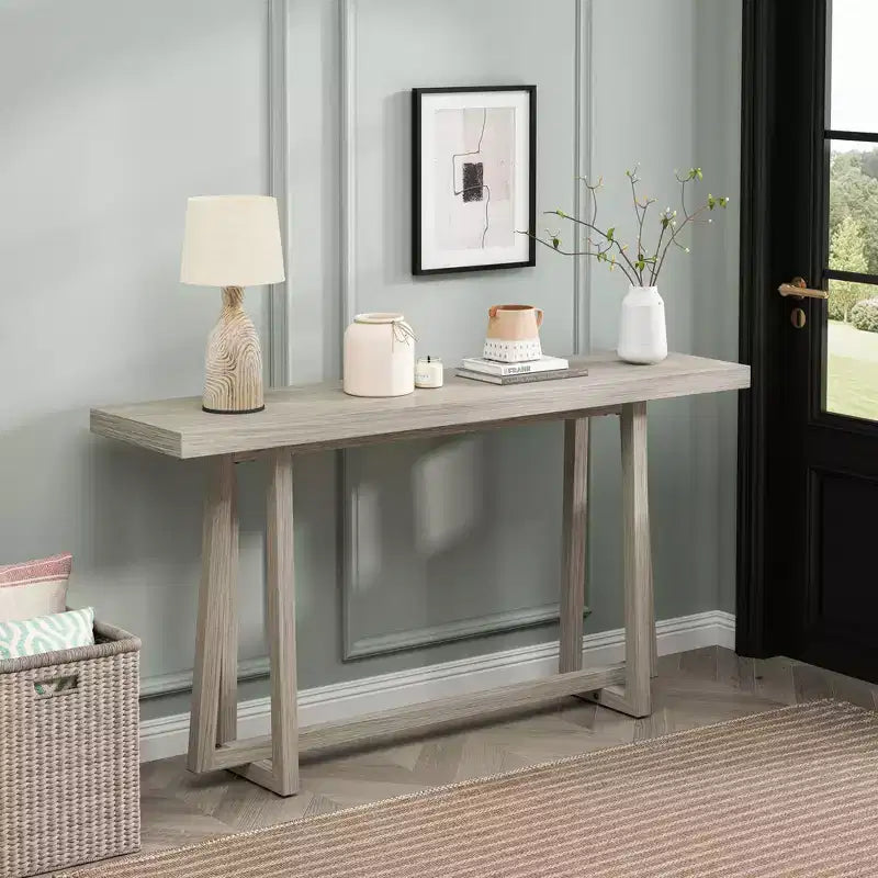 Console minimaliste épaisse avec pieds uniques