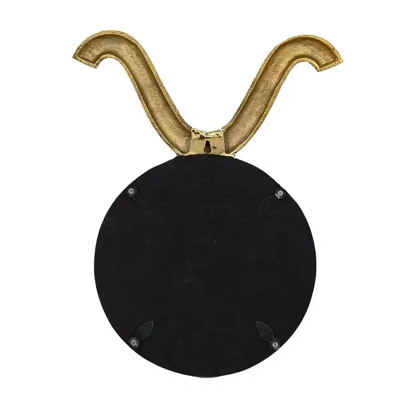 Miroir rond moderne 12,5 x 16 avec cadre en aluminium, décoration murale pour entrée, salon, couloir, doré