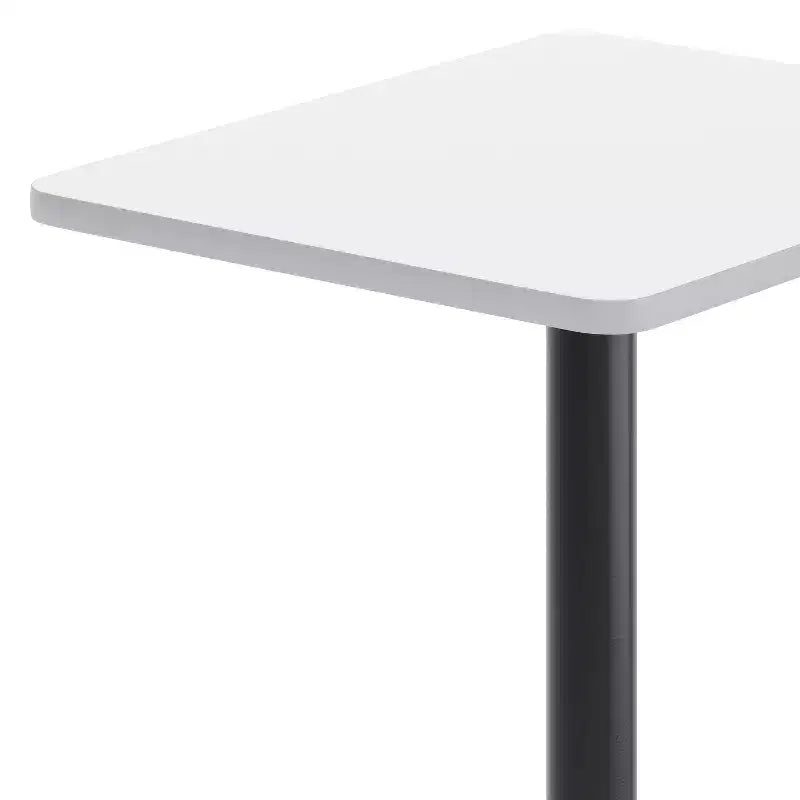 Dessus de table rectangulaire en stratifié 24" x 30" avec base de table hauteur bar ronde 18" et repose-pieds