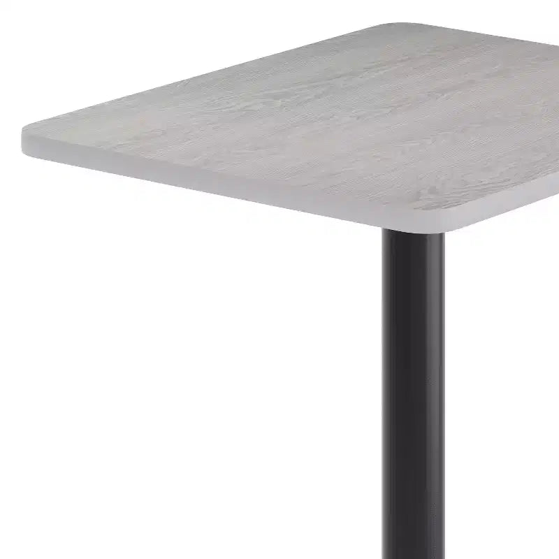 Dessus de table rectangulaire en stratifié 24" x 30" avec base de table hauteur bar ronde 18" et repose-pieds